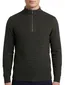 Scotland Blue Half Zip trui donkergroen rits katoen