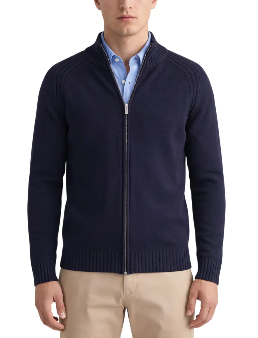 Scotland Blue vest navy effen normale fit