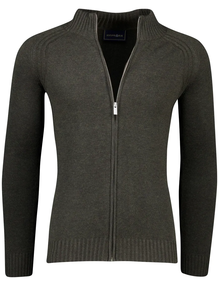 Scotland Blue vest effen groen normale fit