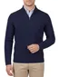 Scotland Blue half zip trui navy