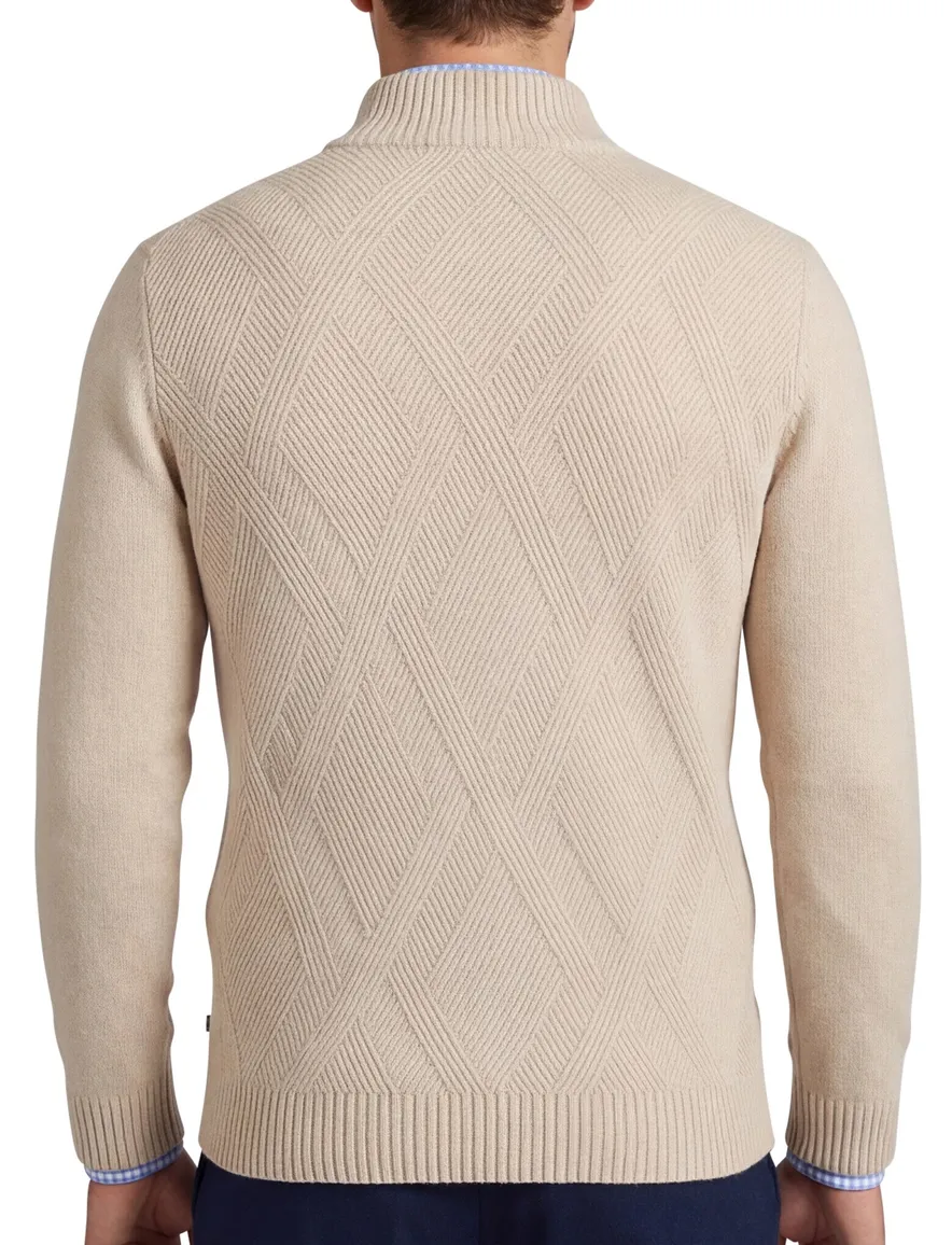 Scotland Blue Otto Pullover beige half zip