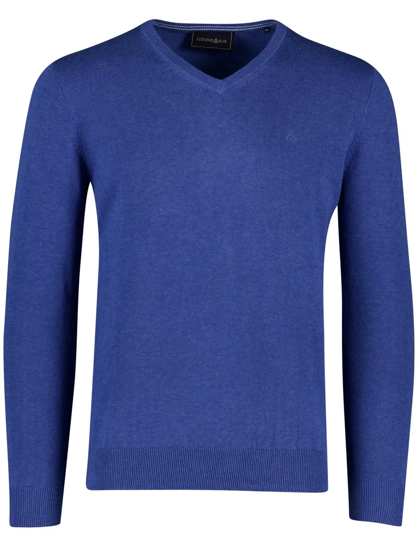 trui Scotland Blue blauw katoen