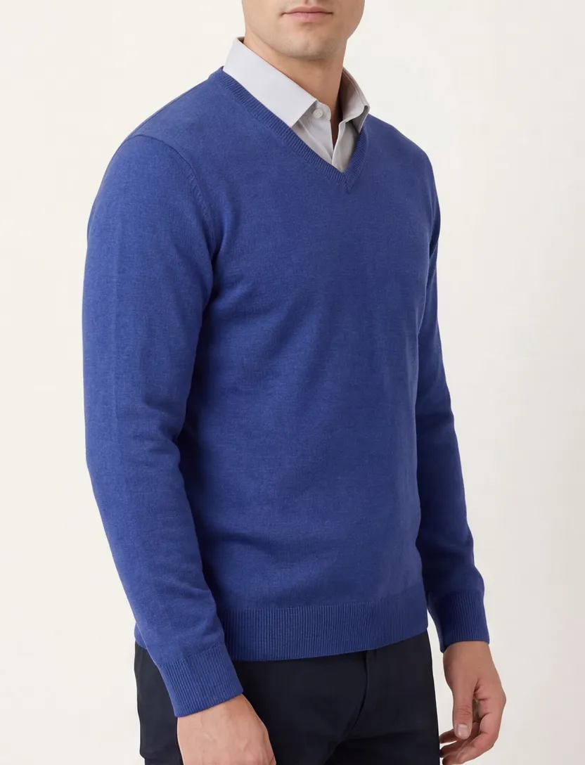 trui Scotland Blue blauw katoen
