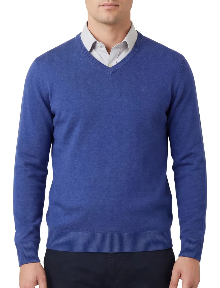trui Scotland Blue blauw katoen