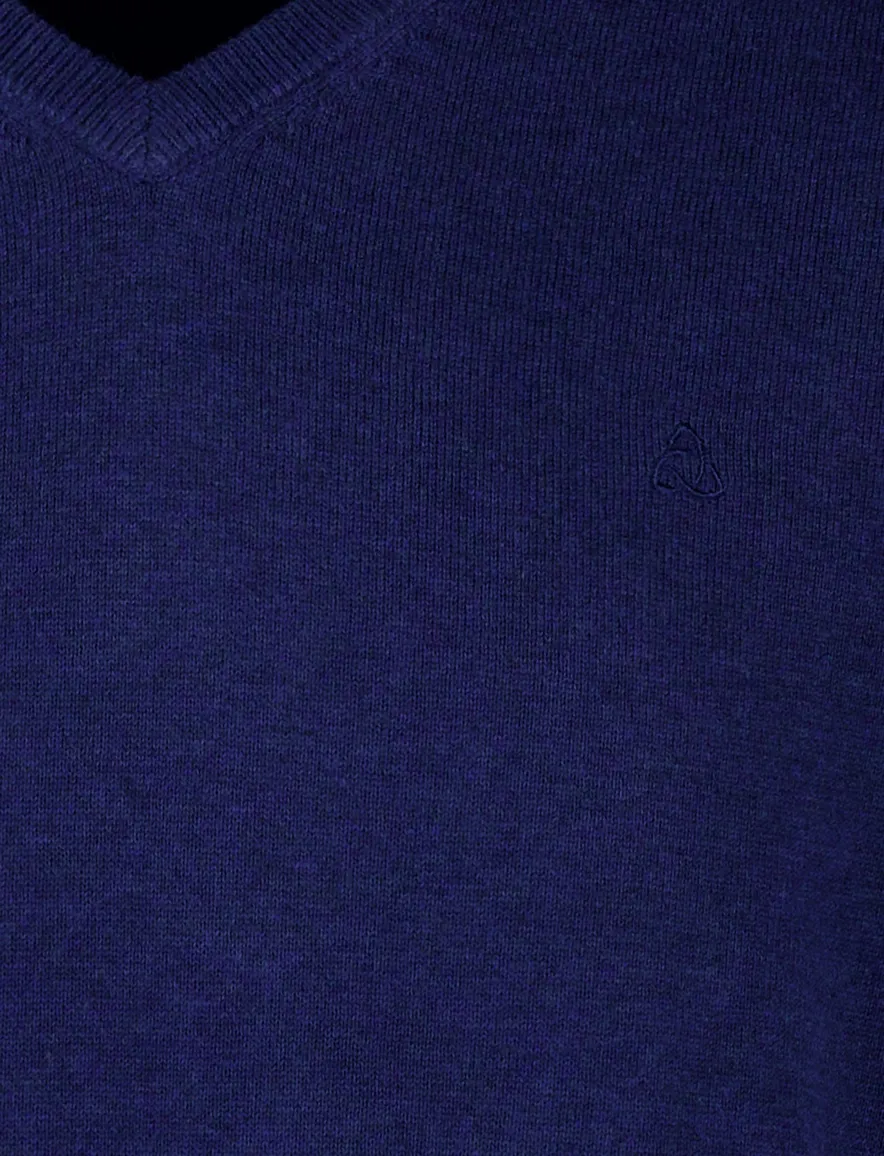 Scotland Blue trui donkerblauw katoen