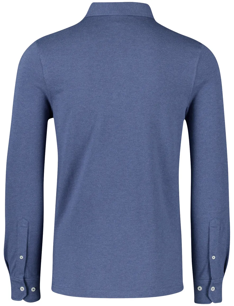Scotland Blue polo lange mouw