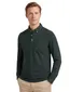 Scotland Blue Polo Langemouw groen borstzak katoen