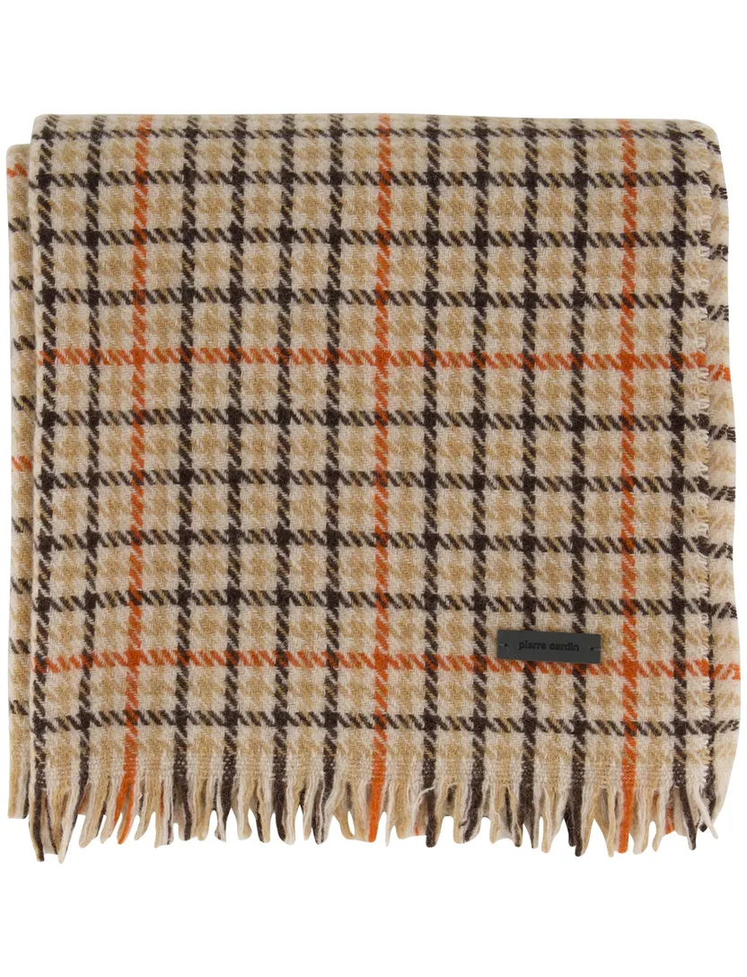 Sjaal Pierre Cardin bruin wol