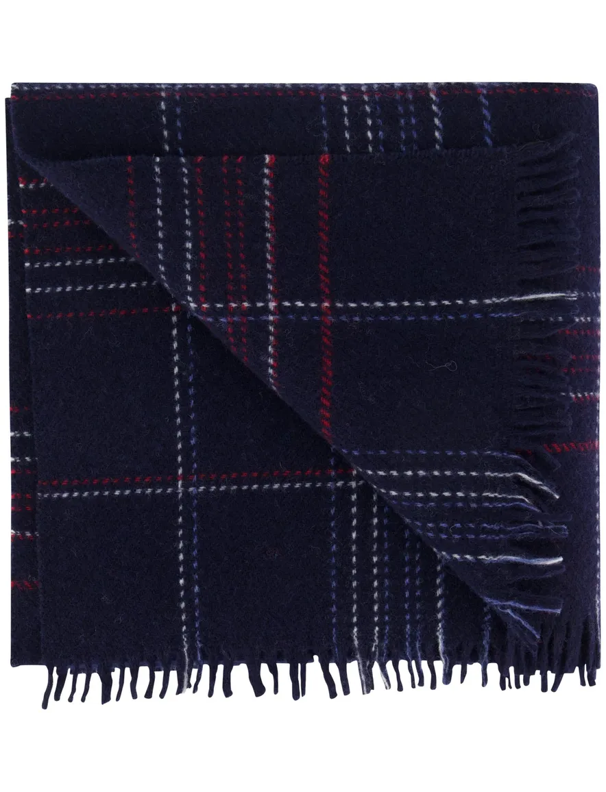 Pierre Cardin sjaal donkerblauw geruit
