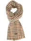 Sjaal Pierre Cardin beige wol geruit