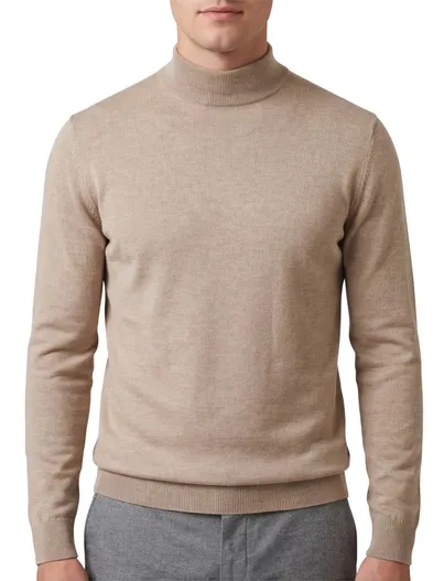Born With Appetite Born with appetite turtle neck trui effen beige
