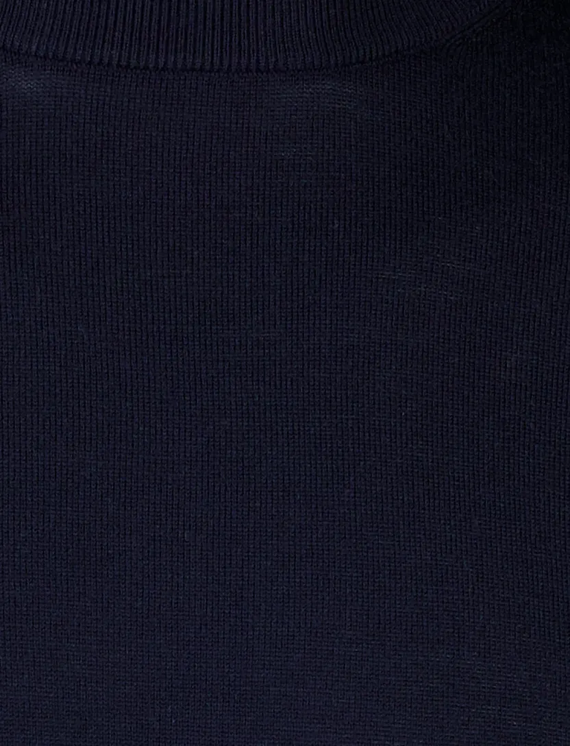 Born with appetite trui navy merinowol turtle neck