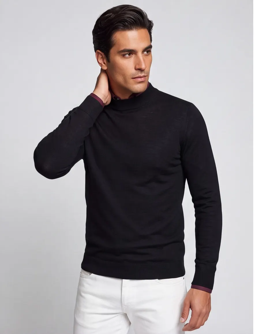Born with Appetite Berry trui zwart turtleneck