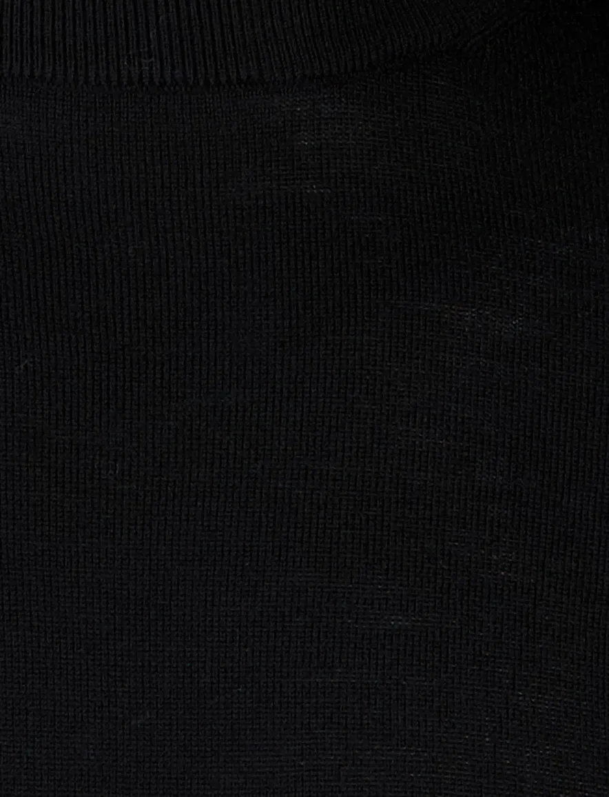 Born with appetite trui turtle neck zwart