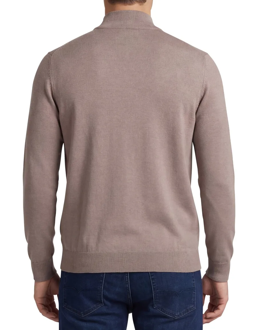 Born With Appetite Half Button beige merinowol