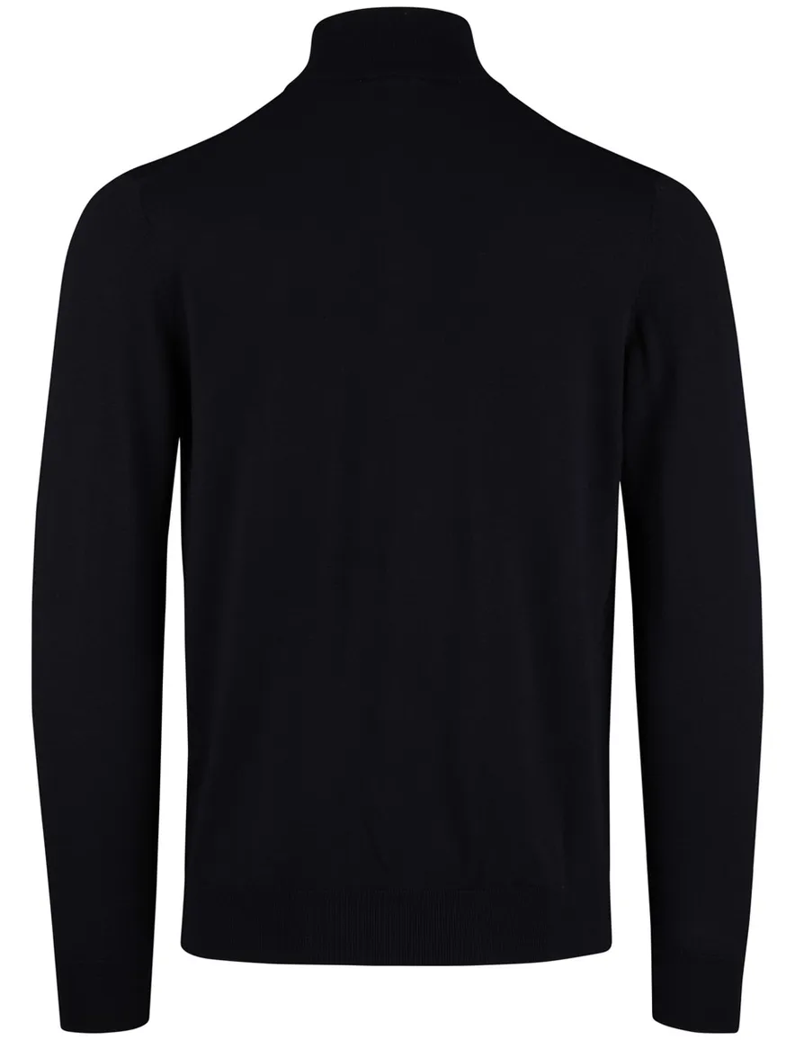Born With Appetite Half Button navy 100% merinwol