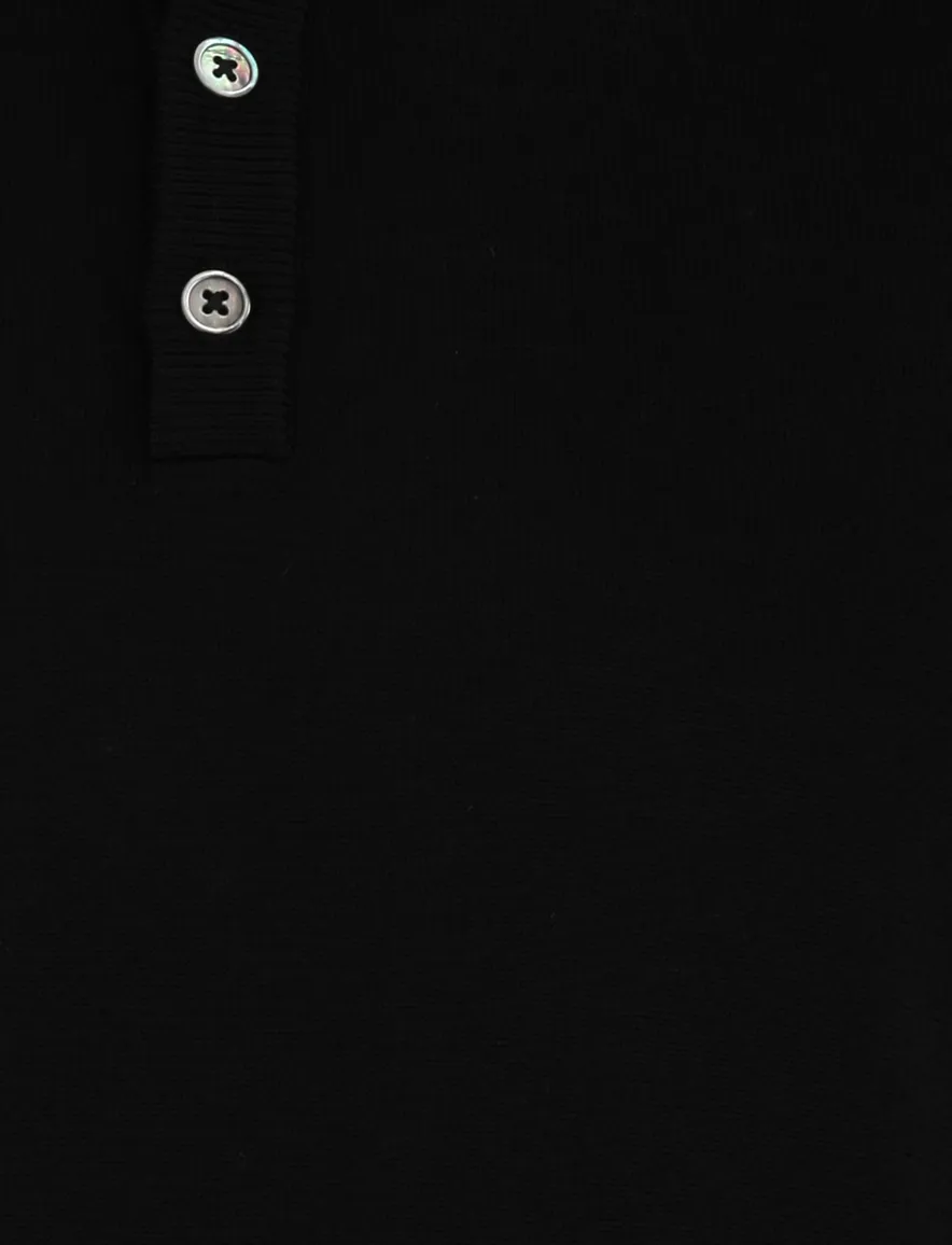 Born With Appetite Half Button Zwart