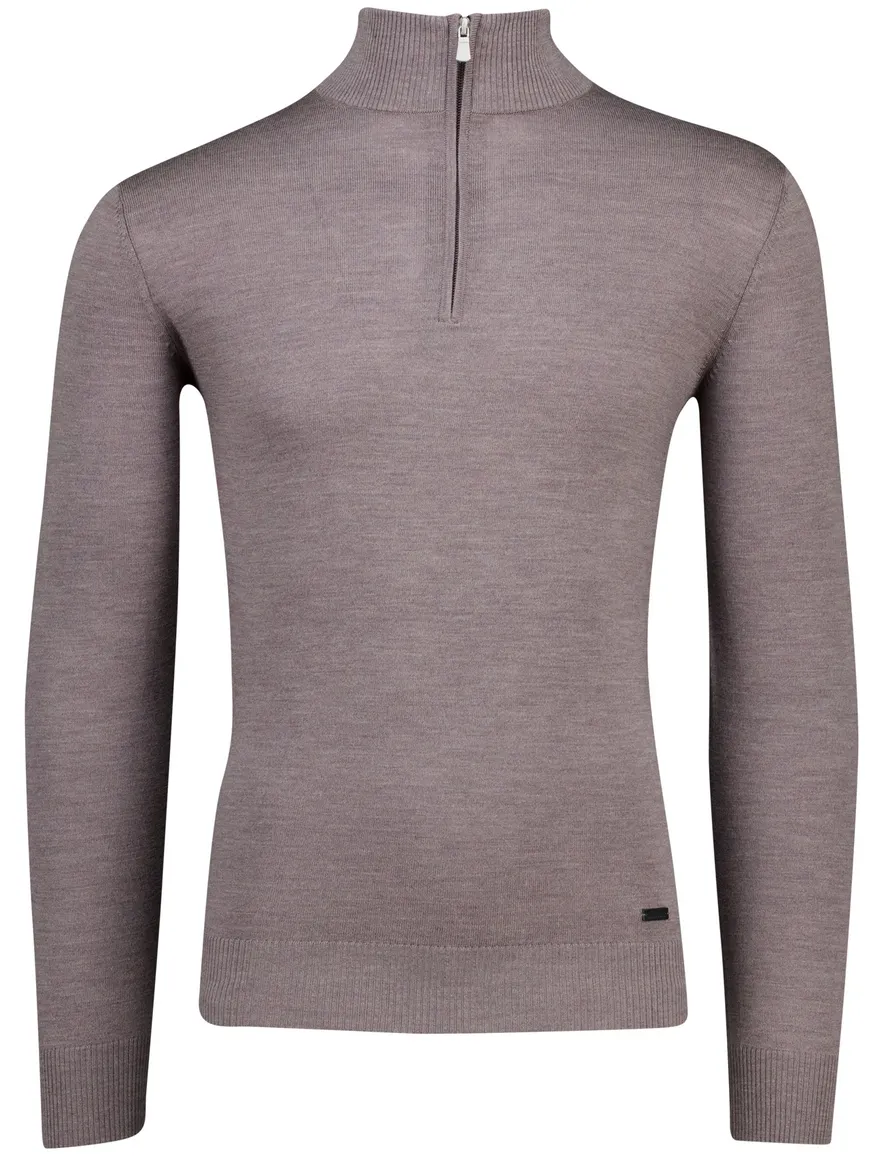 Born with Appetite Lux half zip pullover bruin