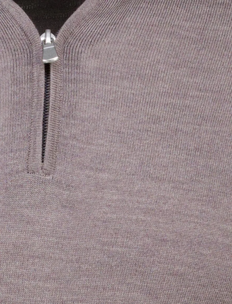Born with Appetite Lux half zip pullover bruin