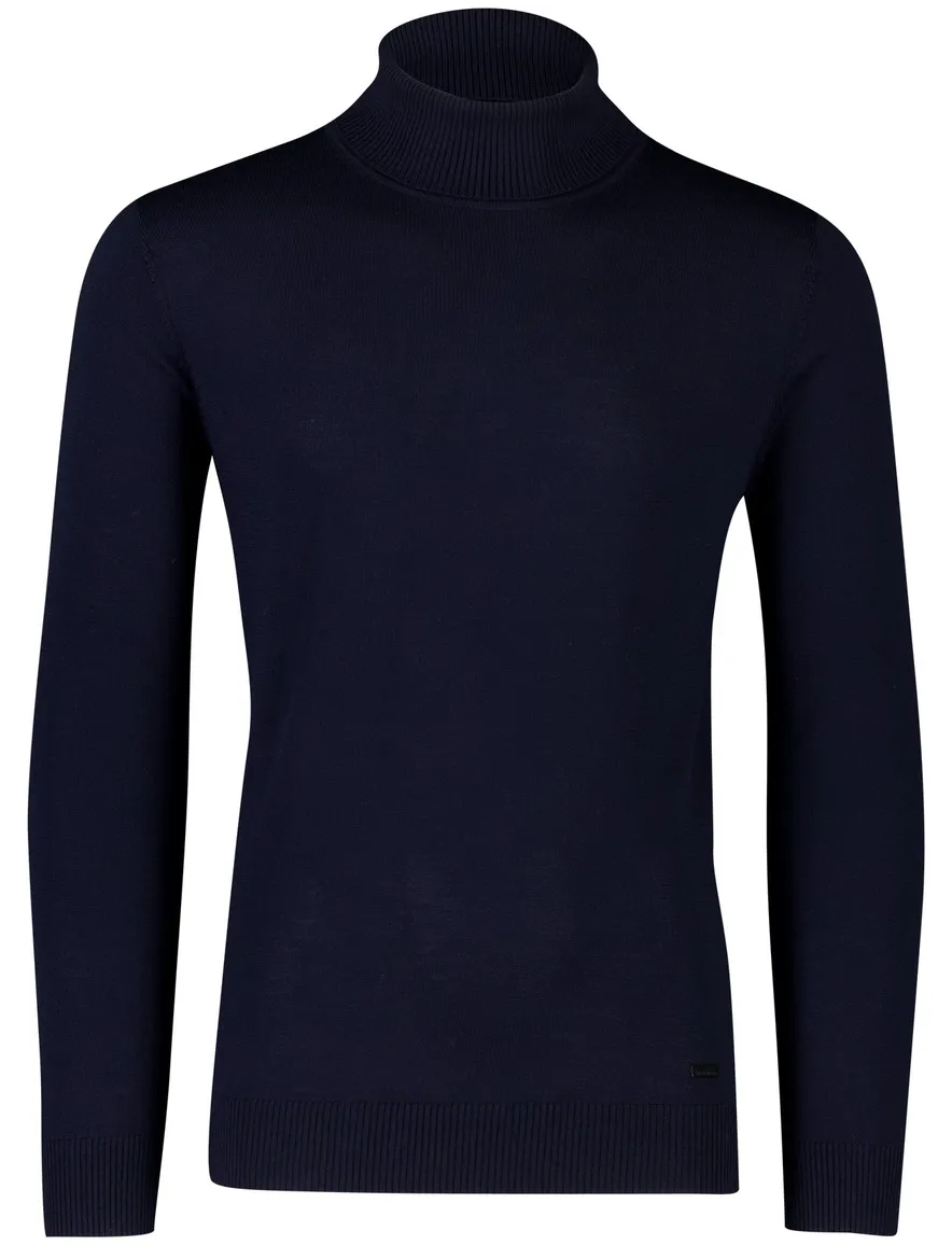 Born with appetite coltrui donkerblauw effen merinowol