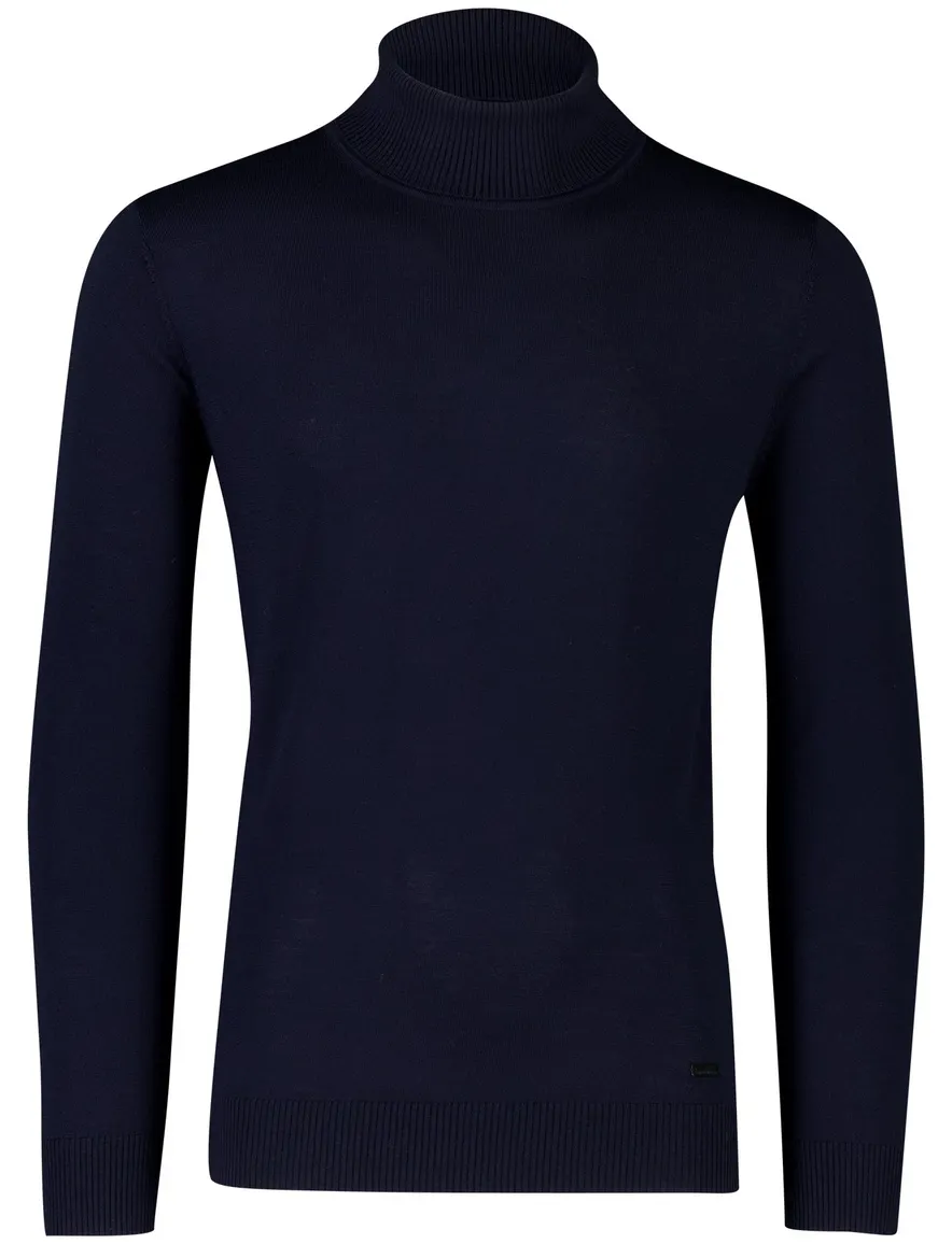Born with appetite coltrui donkerblauw effen merinowol