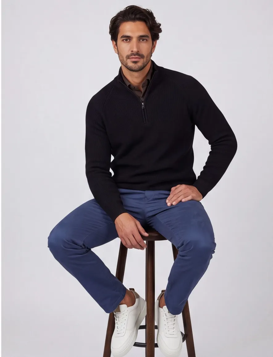 Born With Appetite trui navy katoen