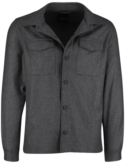 Cavallaro Cavallaro Giovi overshirt antraciet gemêleerd