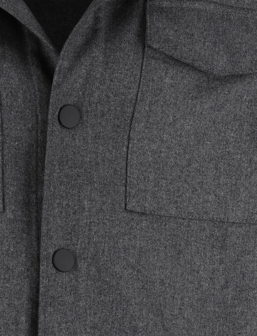 Cavallaro Giovi overshirt antraciet gemêleerd