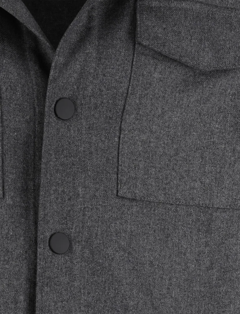 Cavallaro Giovi overshirt antraciet met dubbele borstzakken