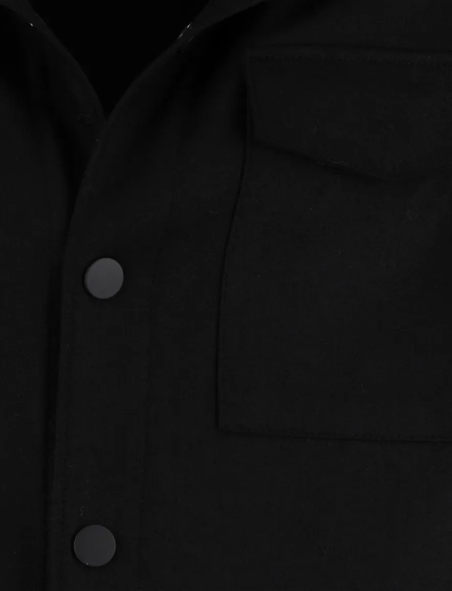 Cavallaro Giovi Overshirt zwart wol