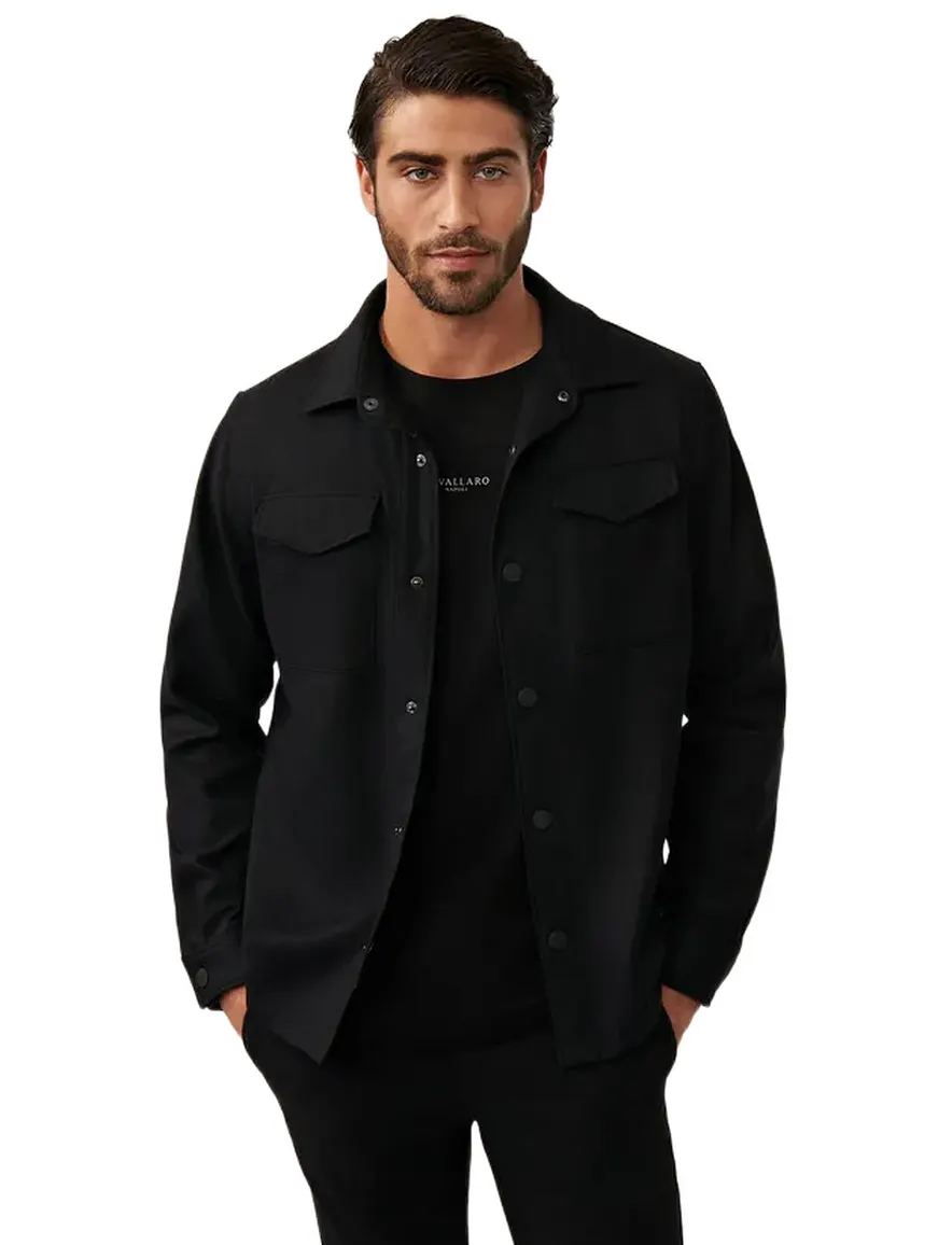 Cavallaro overshirt Giovi zwart