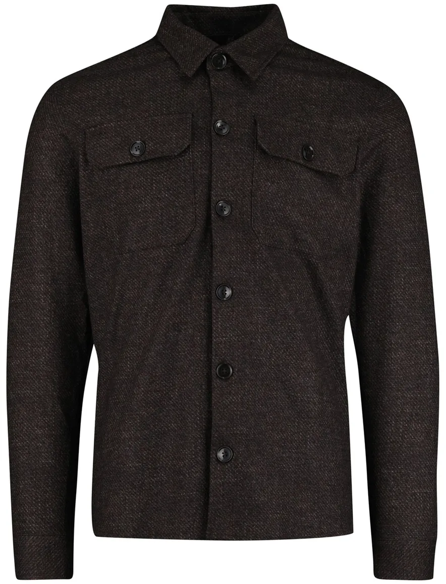 Cavallaro Zento overshirt donkerbruin