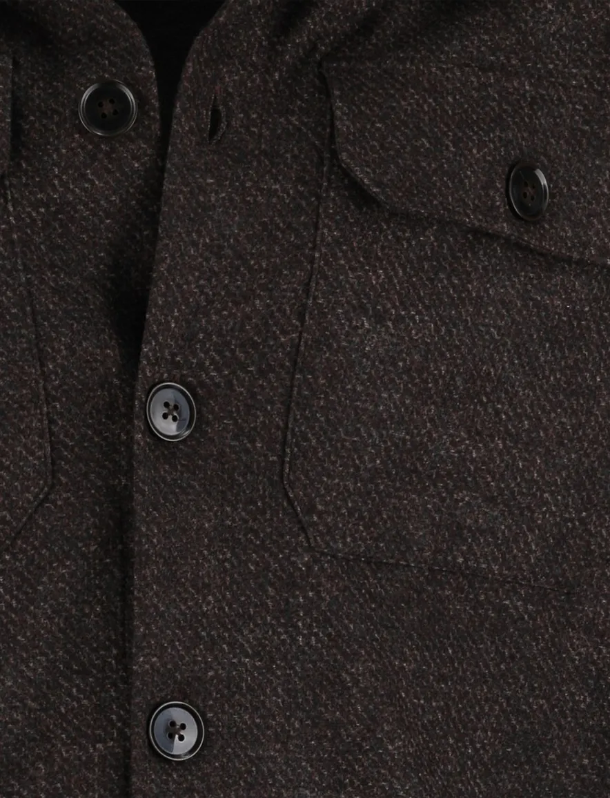 Cavallaro Zento overshirt donkerbruin