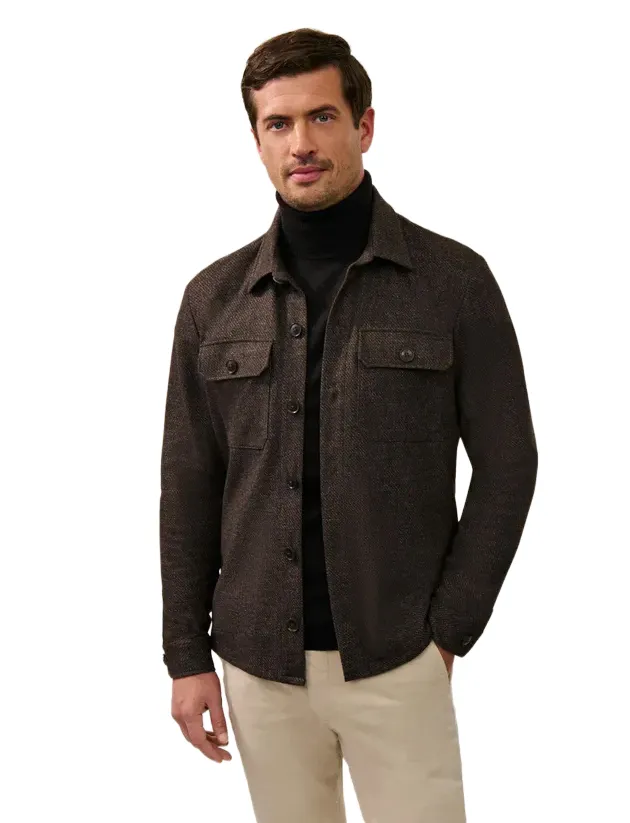 Cavallaro Zento overshirt donkerbruin