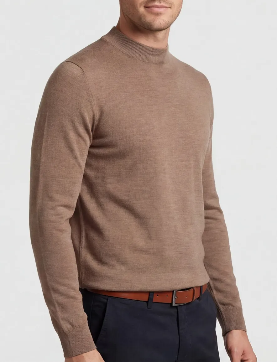 Portofino trui turtle neck beige extra lang