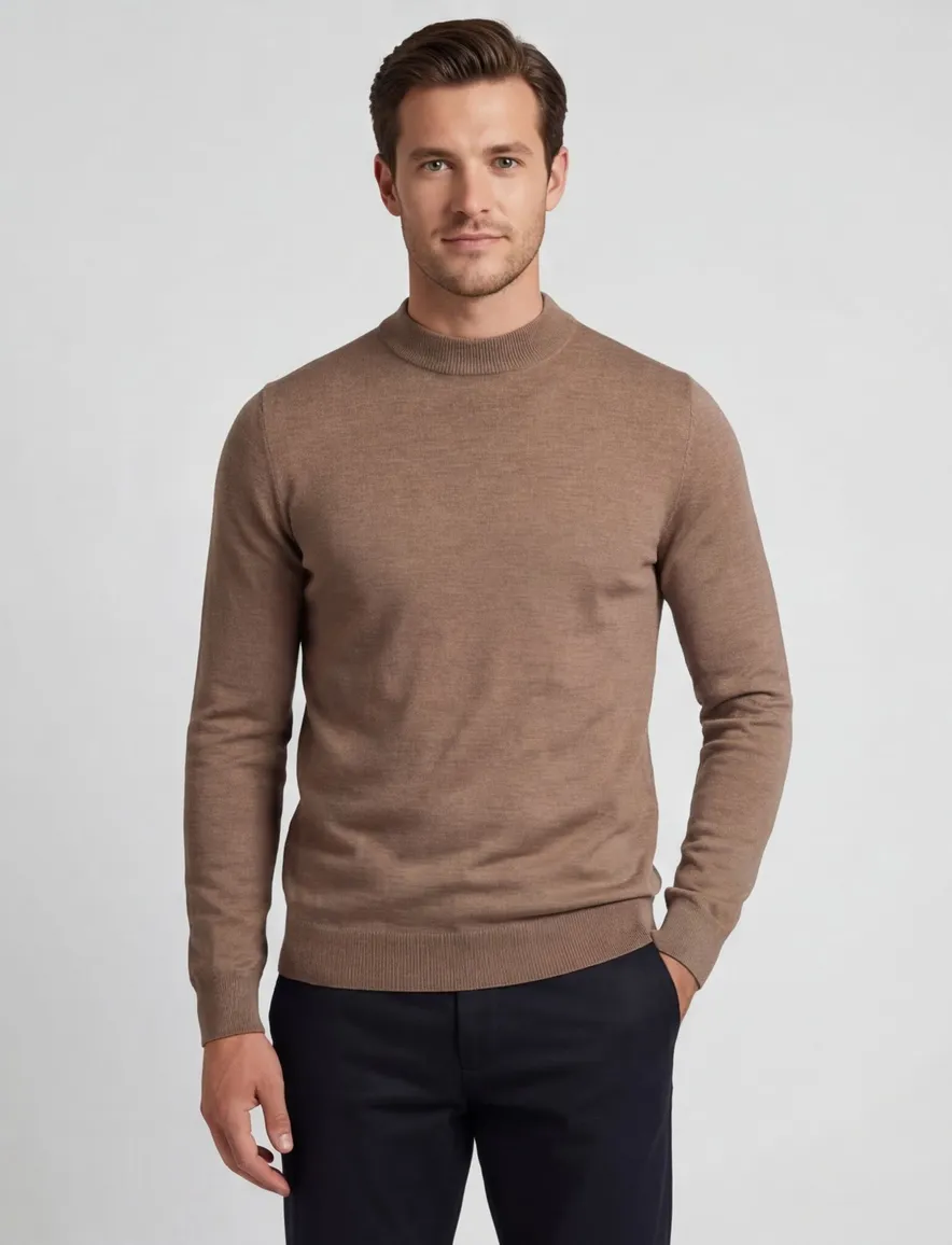 Portofino trui turtle neck beige extra lang