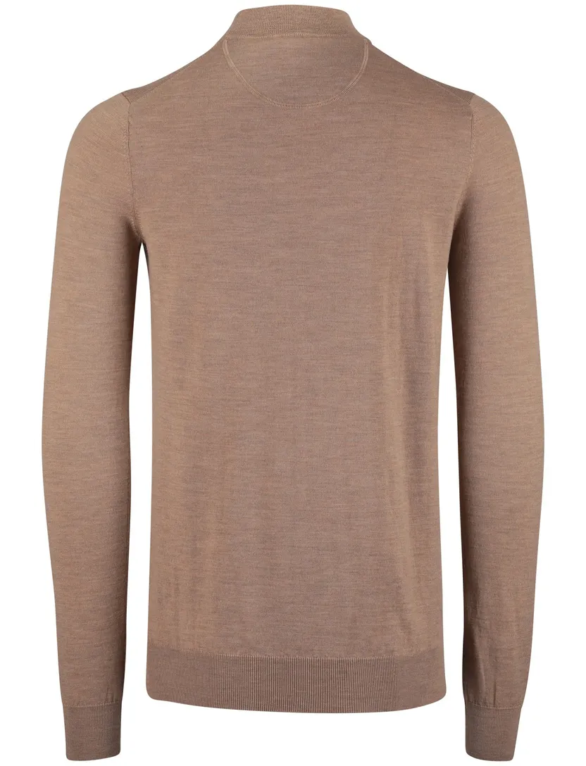 Portofino extra long fit trui bruin gemêleerd