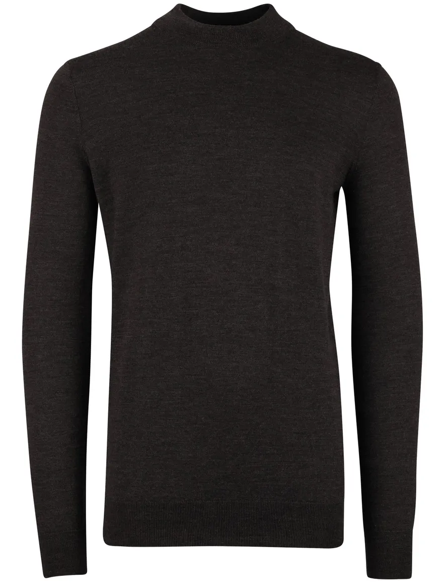 Portofino trui turtle neck bruin extra lang