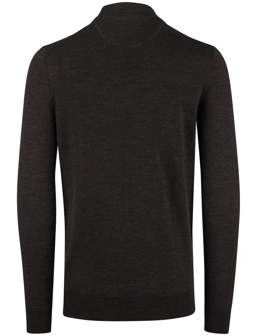 Portofino extra long fit trui bruin gemêleerd