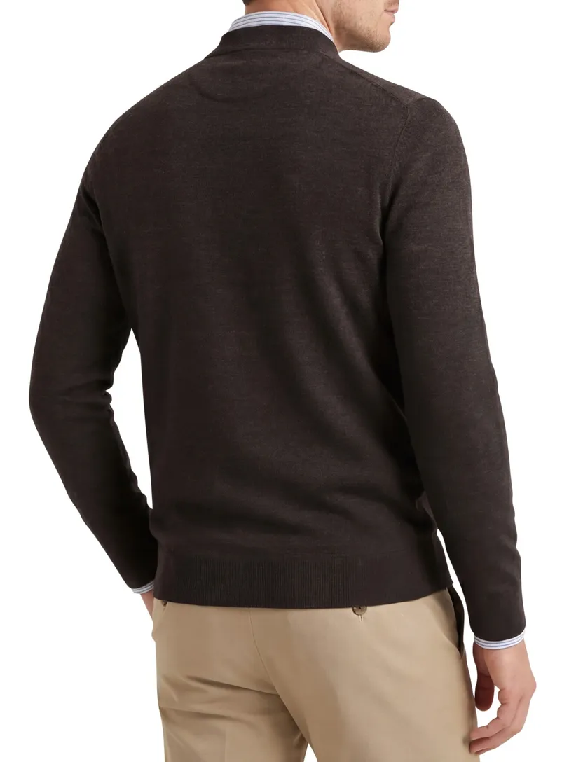 Portofino extra long fit trui bruin gemêleerd