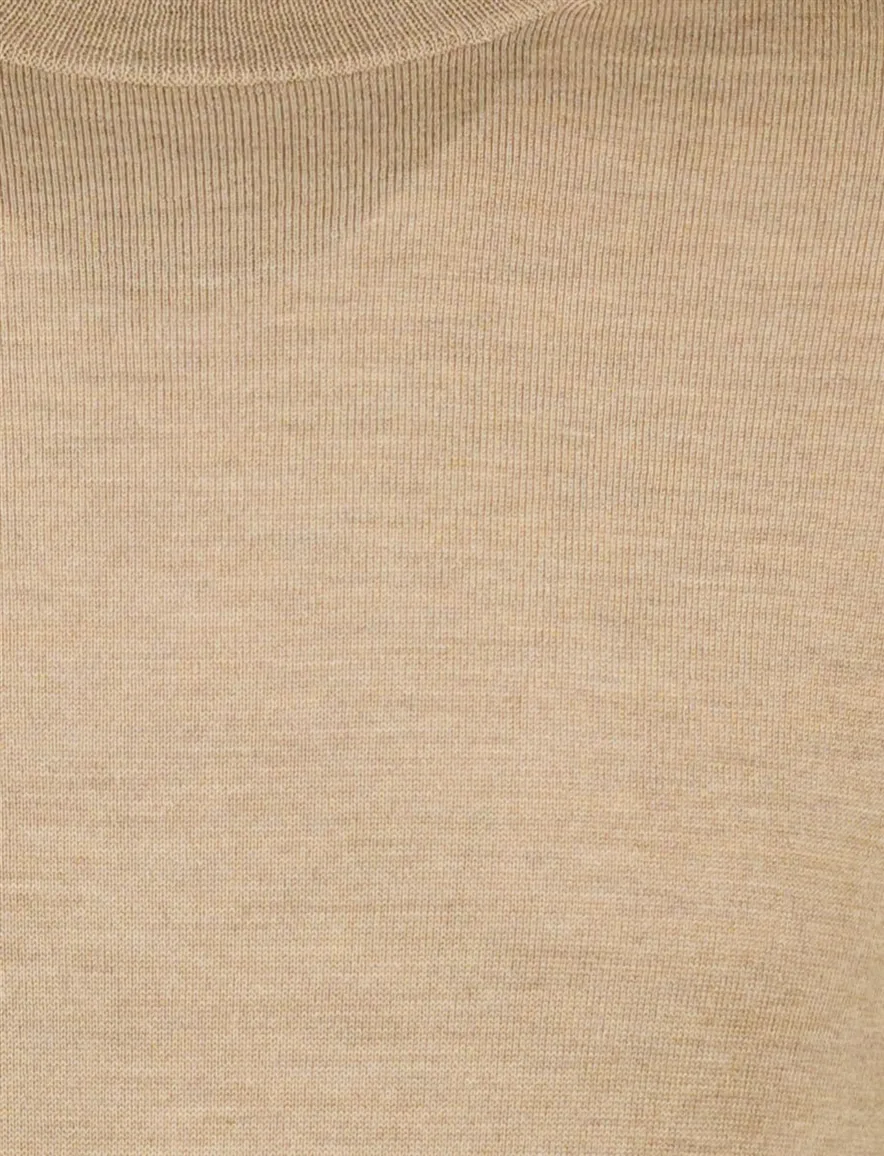 Portofino Turtleneck Beige 100% merinowol