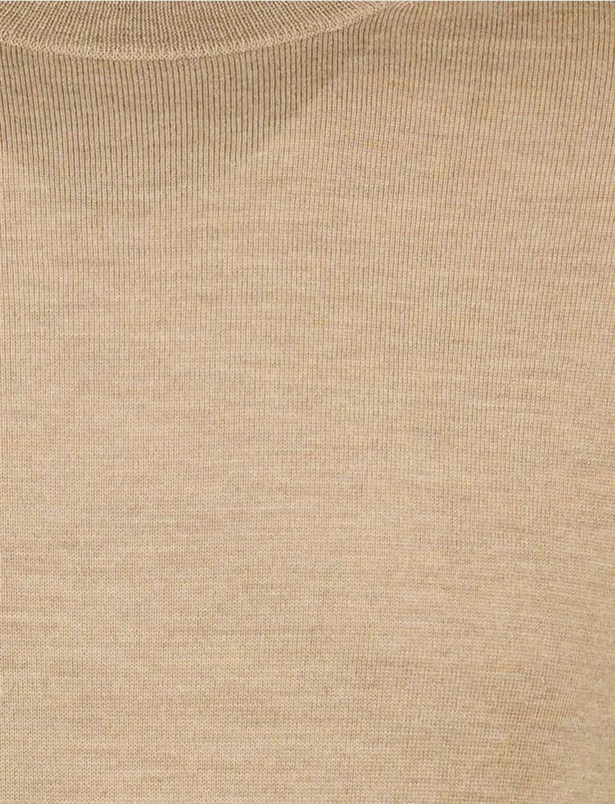 Portofino Turtleneck Beige merinowol