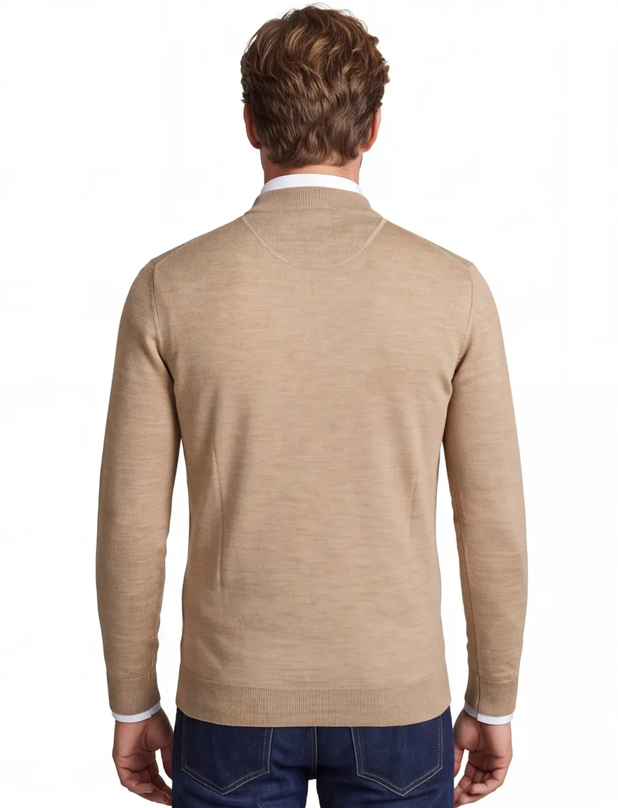 Portofino Turtleneck Beige merinowol