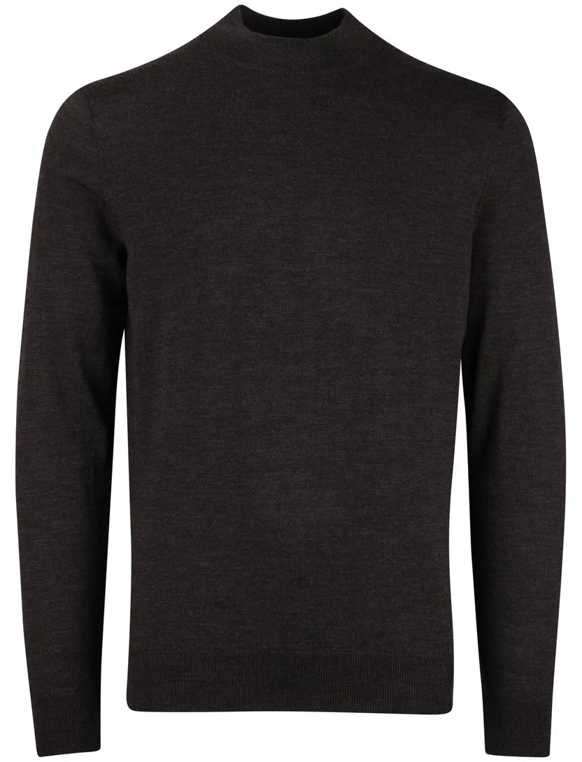 Portofino turtleneck antraciet merinowol gemêleerd