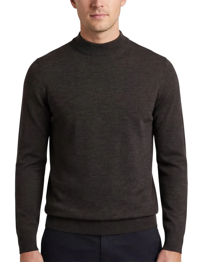 Portofino turtleneck antraciet merinowol gemêleerd