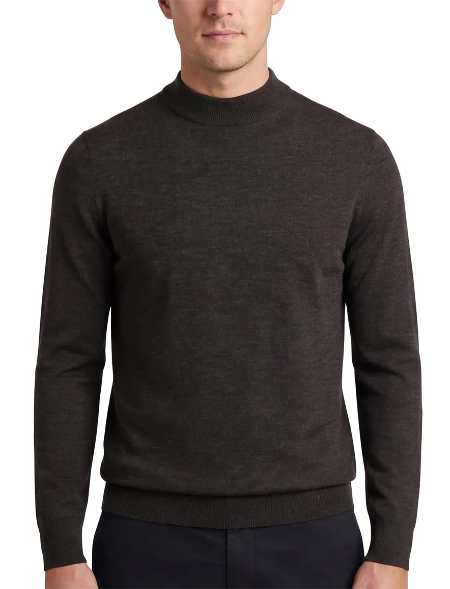 Portofino turtleneck bruin merinowol