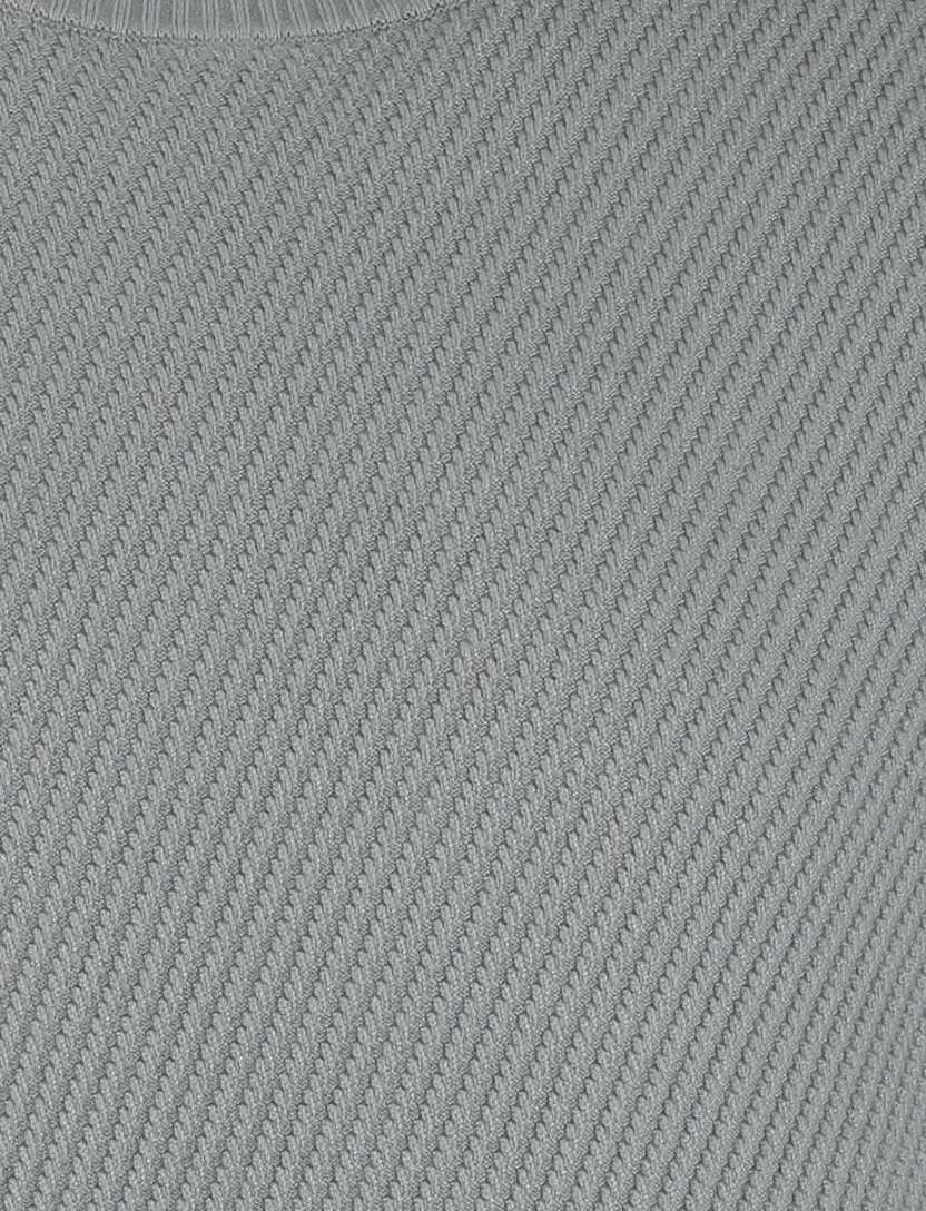 Cast Iron trui slim fit ronde hals grijs effen