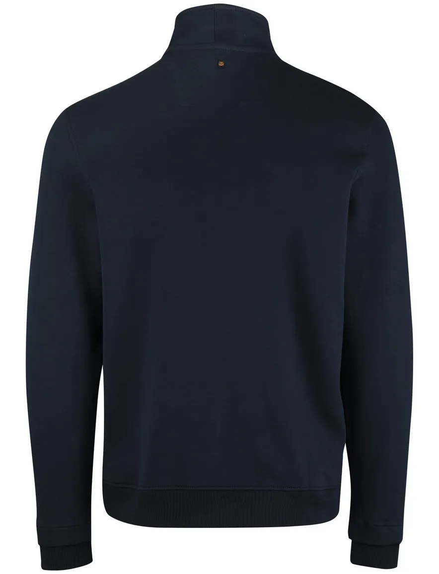 Pme legend half zip trui donkerblauw effen