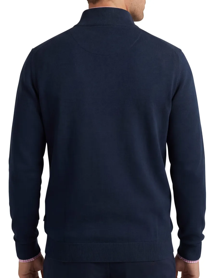 Pme legend half zip trui donkerblauw effen