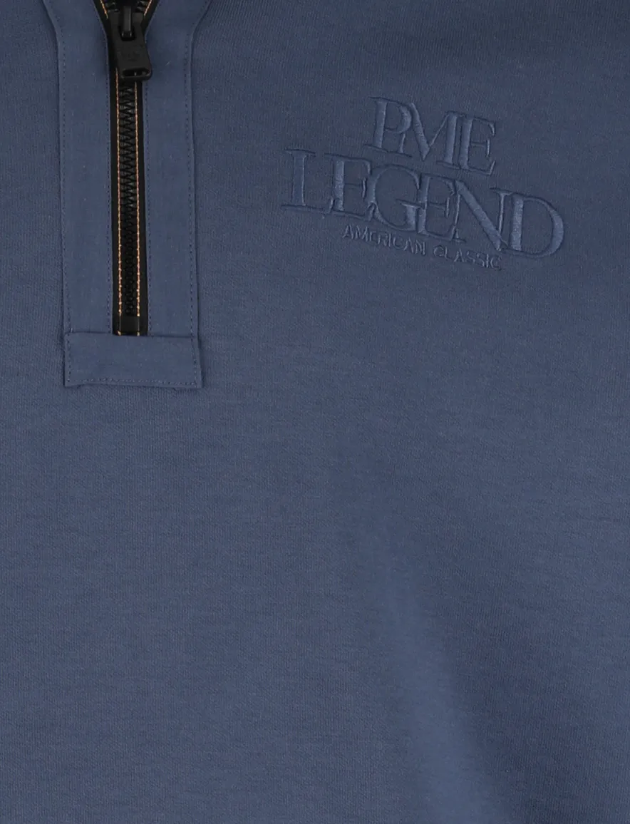 PME Legend trui half zip blauw